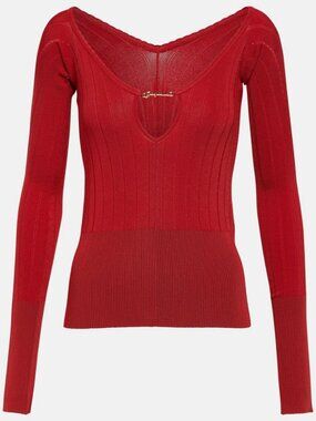 Jacquemus Red Les Sculptures le Haut Pralu Sweater